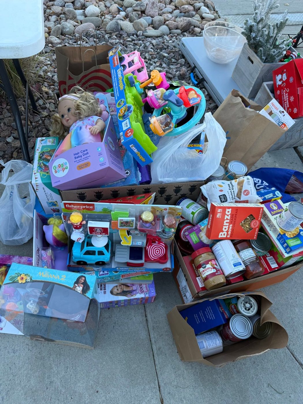 A pile of donated toys collected at last year's event